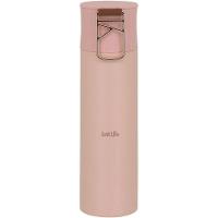 Just Life Garrafa Térmica 24X6X6Cm 500Ml Inox Rosa Parede Dupla - 1