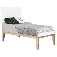 Berço Americano Classic New Branco Fosco Com Natural - Moveisaqui - 5