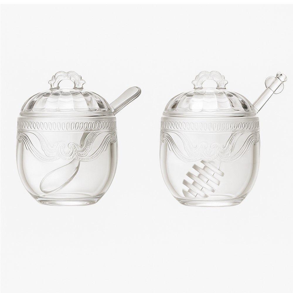 Kit Meleira + Açucareiro De Cristal Imperial Lyor - 2