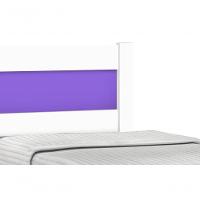 Cama Solteiro Com Auxiliar Prisma Branco Com Lilás - Jea Móveis - 3
