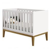 Jogo De Quarto Para Bebê Completo 3 Portas Classic New Branco Fosco Com Madeira - Reller - 3