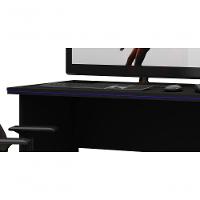Mesa Para Computador Gamer Preto Com Azul - Gelius Móveis - 3