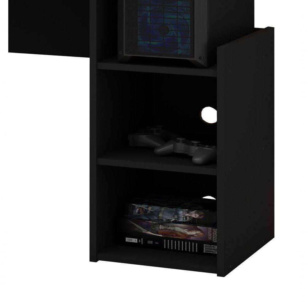 Mesa Para Computador Gamer Preto Com Verde - Gelius Móveis - 4