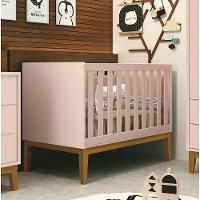 Berço Americano Classic New Rosa Fosco Com Madeira - Reller - 2