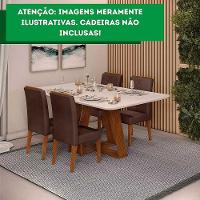 Mesa Kiara Tampo Chanfrado Curvo Madeira Freijó Com Off White - 3