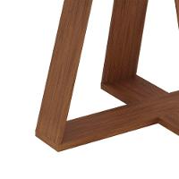 Mesa Kiara Tampo Chanfrado Curvo Madeira Freijó Com Off White