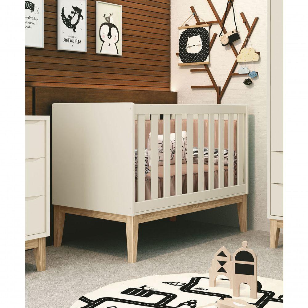 Berço Americano Classic New Areia Fosco Com Natural - Moveisaqui - 3