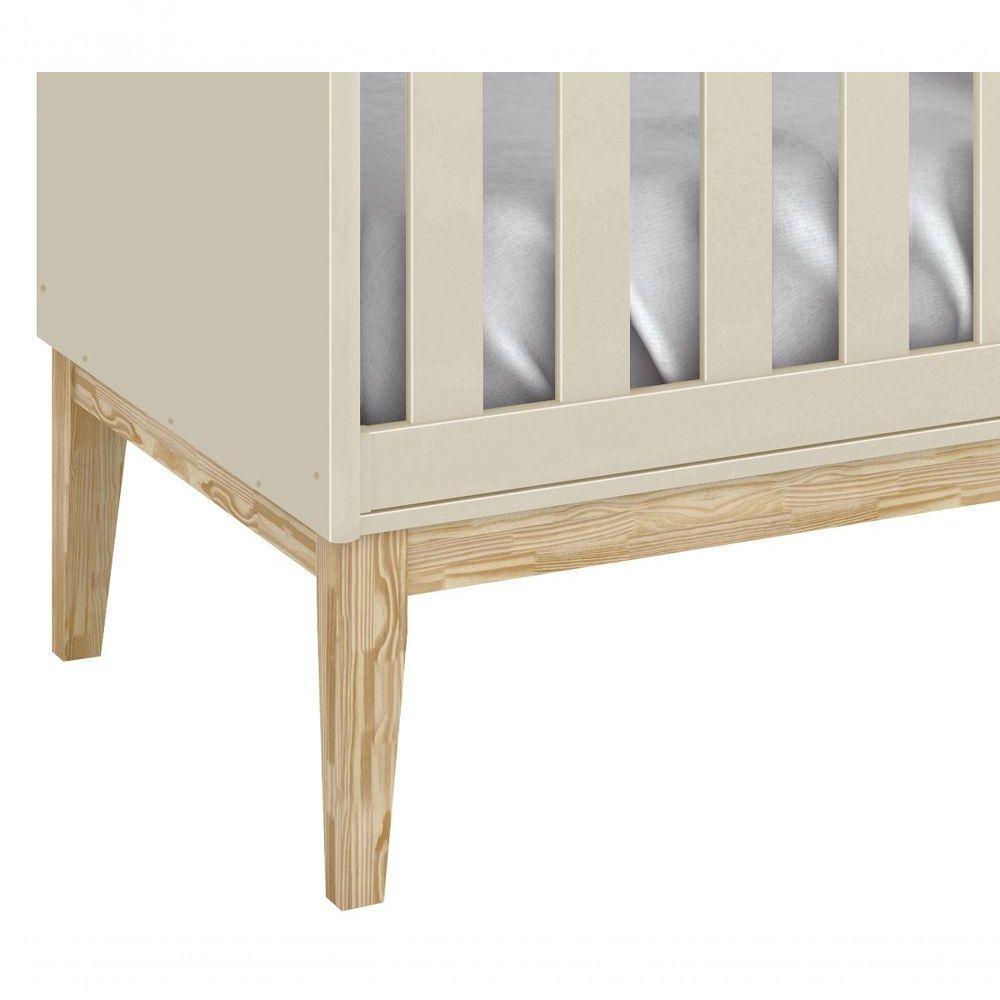 Berço Americano Classic New Areia Fosco Com Natural - Moveisaqui - 4