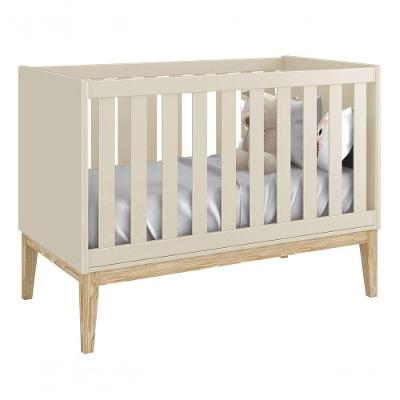 Berço Americano Classic New Areia Fosco Com Natural - Moveisaqui