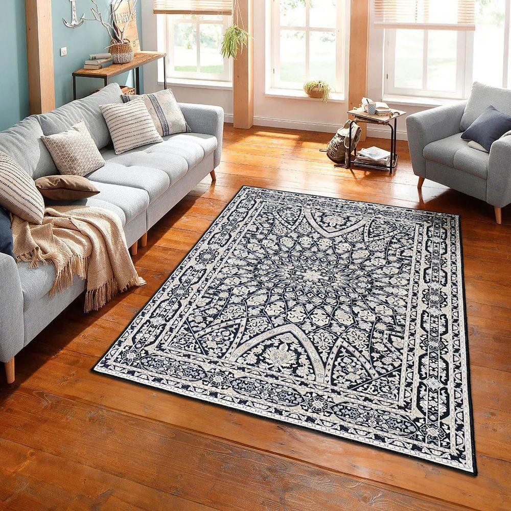 Tapete Sala Nobre 2,00x2,50 Antider Domani Gardenia Azul - 1