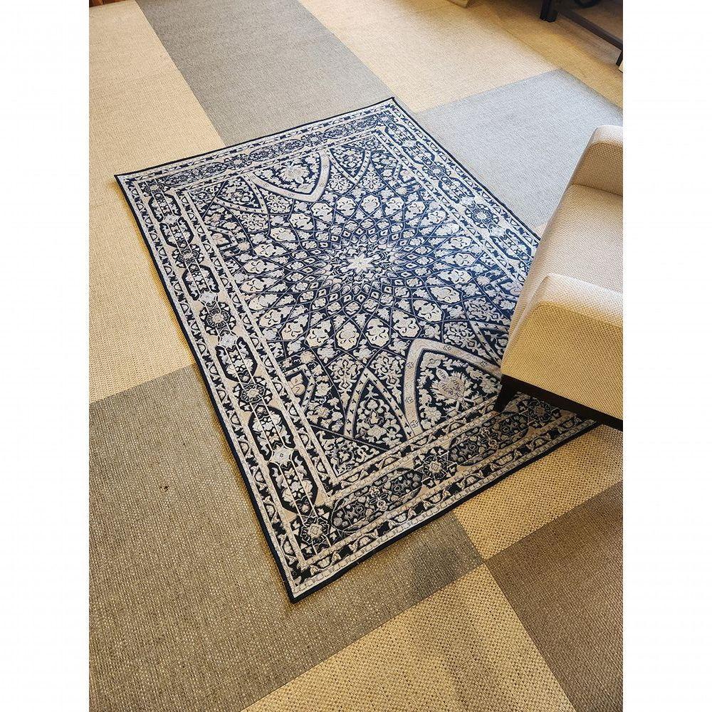 Tapete Sala Nobre 2,00x2,50 Antider Domani Gardenia Azul - 3