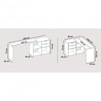 Mesa Para Computador Office Zínia Branco - Moveisaqui - 6