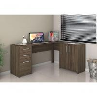 Mesa Para Computador Office Legna Nogal - Moveisaqui - 2