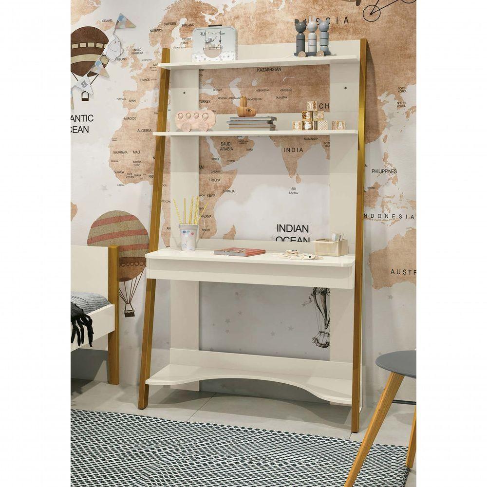 Estante Escrivaninha Simba Areia Fosco - Reller - 2