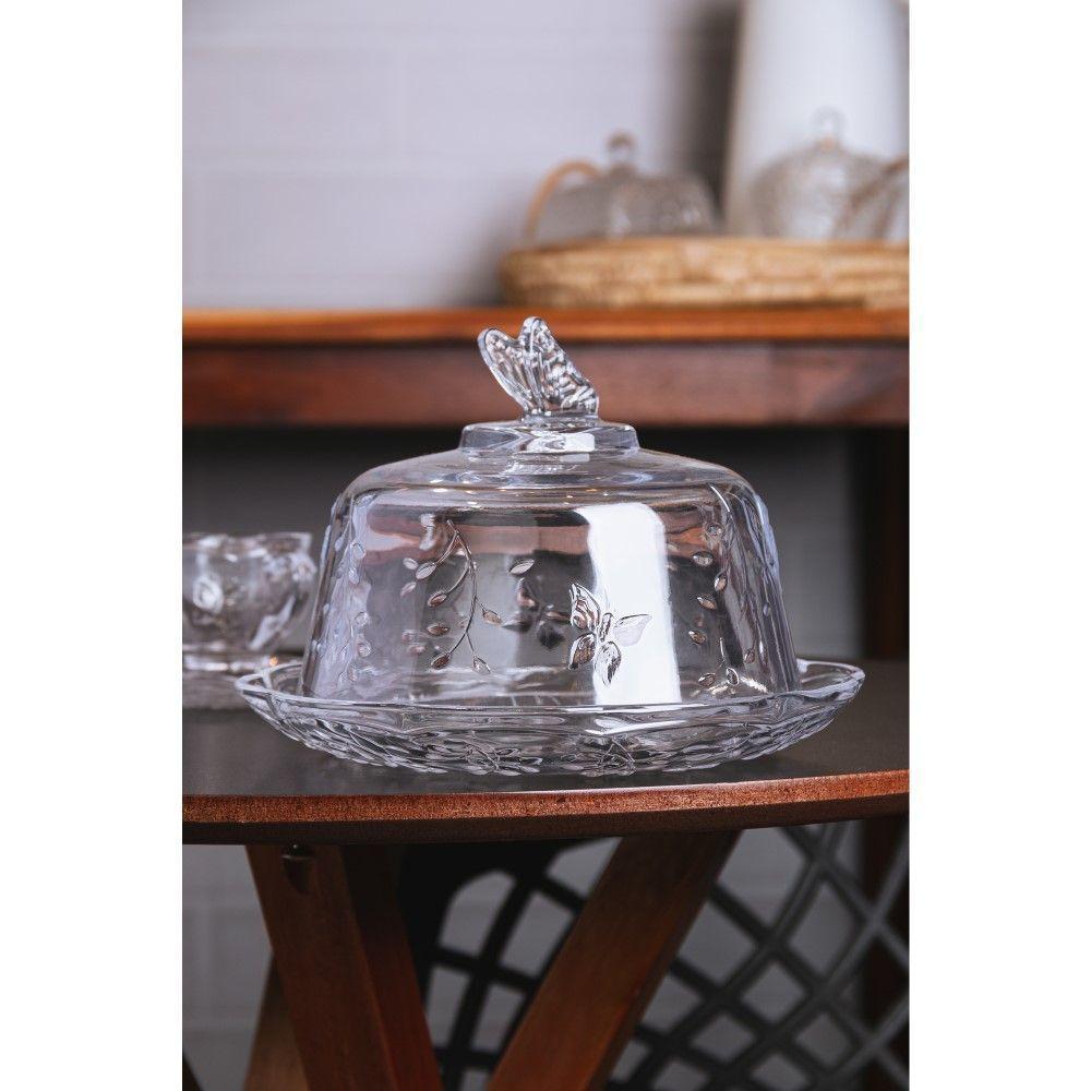 Queijeira De Cristal 20 Cm New Butterfly Lyor - 2