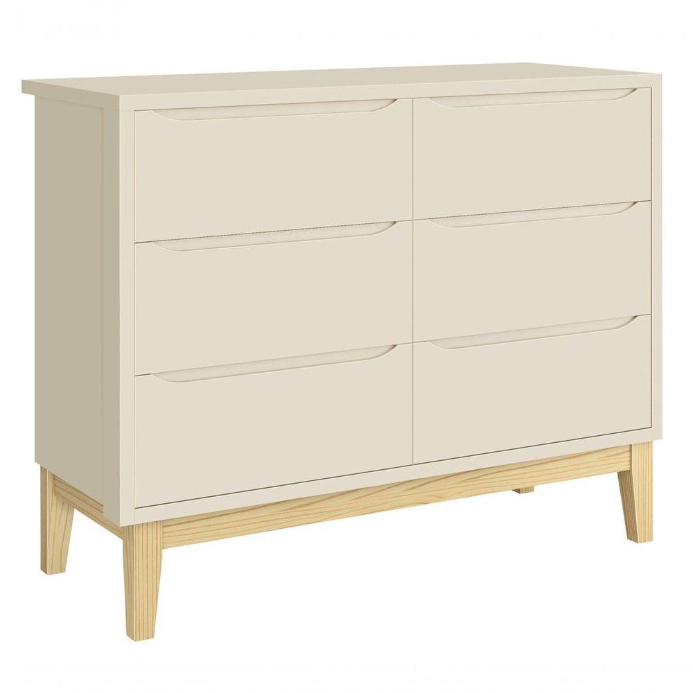 Jogo De Quarto Para Bebê Classic New Areia Fosco Com Natural - Reller - 7