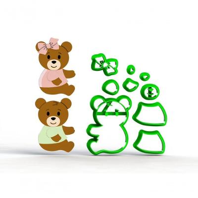 Cortador Urso Ursinha Sentado Tamanho 6 Cm