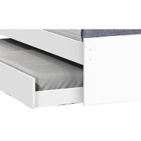 Cama Solteiro Com Auxiliar Prisma Branco - Jea Móveis