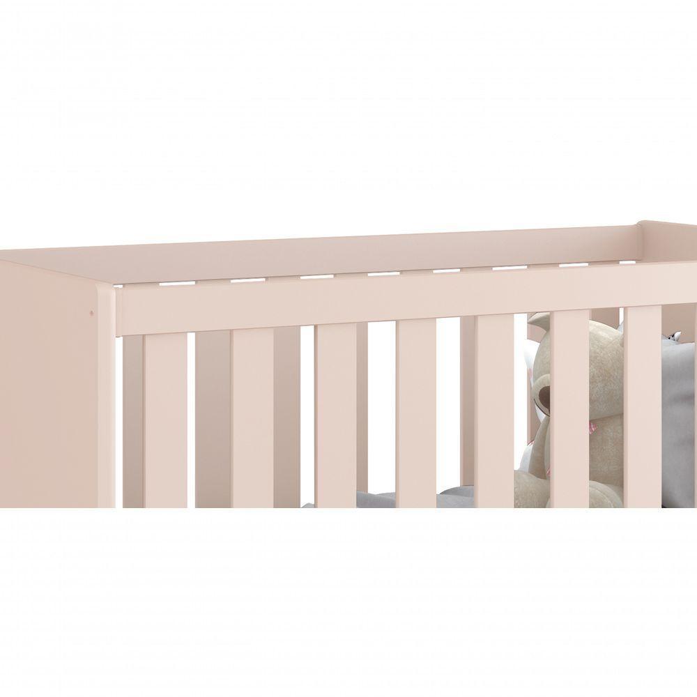 Berço Americano Classic New Rosa Fosco Com Madeira - Moveisaqui - 5