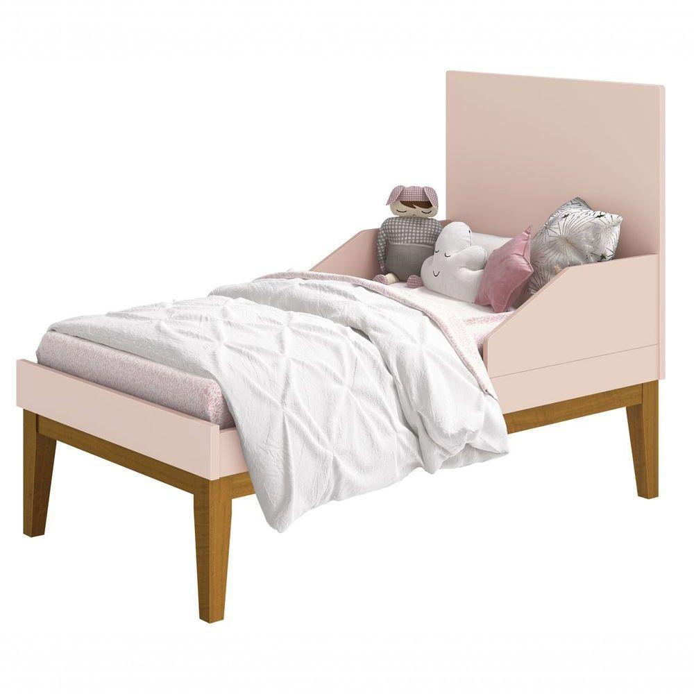 Berço Americano Classic New Rosa Fosco Com Madeira - Moveisaqui - 6