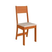 Conjunto Mesa De Jantar Alice Sofia Redonda 4 Cadeiras Freijó Offwhite Linho - Indekes - 5