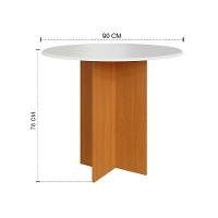 Conjunto Mesa De Jantar Alice Sofia Redonda 4 Cadeiras Freijó Offwhite Linho - Indekes - 6