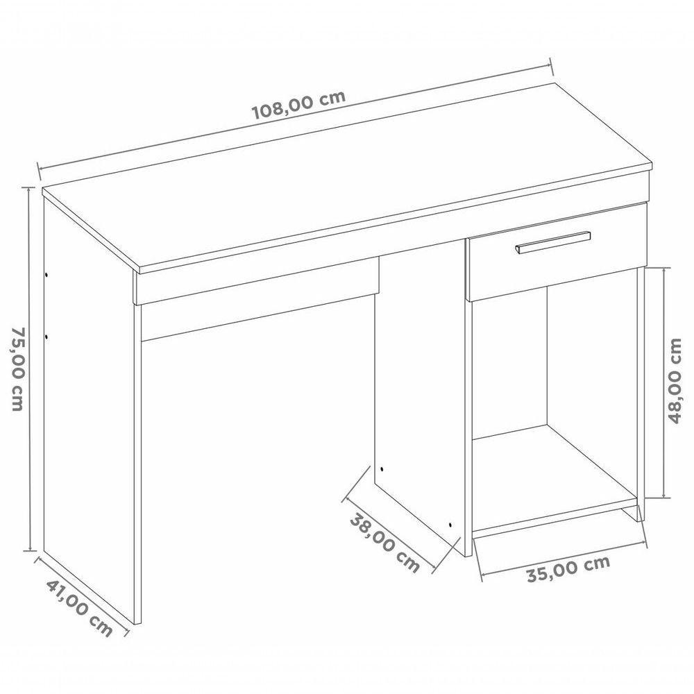 Mesa Para Computador Office Nt 2070 Nogal - Notável - 5