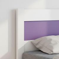 Cama Solteiro Prisma Branco Com Lilás - Jea Móveis - 3