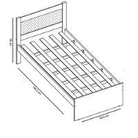 Cama Solteiro Prisma Branco Com Lilás - Jea Móveis - 6