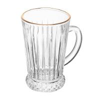 Conjunto Taça Para Cappuccino 6 Peças 210 Ml Deli Diamante Com Fio De Ouro Lyor - 2