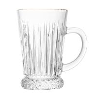 Conjunto Taça Para Cappuccino 6 Peças 210 Ml Deli Diamante Com Fio De Ouro Lyor - 3