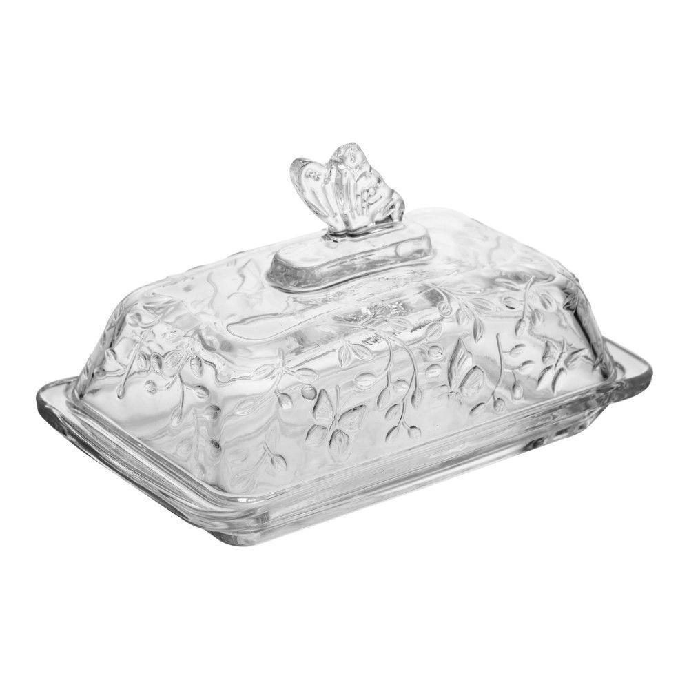 Manteigueira Cristal Com Tampa New Butterfly 18 X 10 X 10,8 Cm Lyor - 1