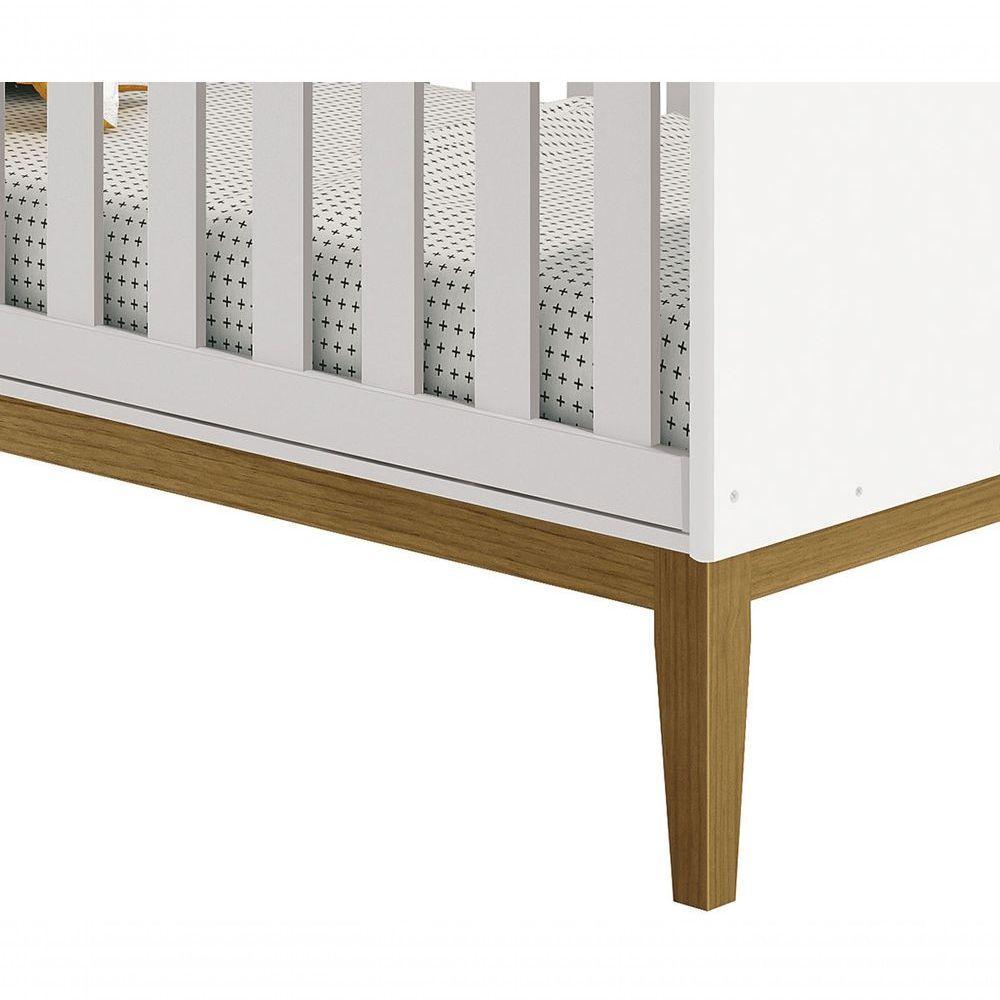Berço Americano Classic New Branco Fosco Com Madeira - Reller - 4