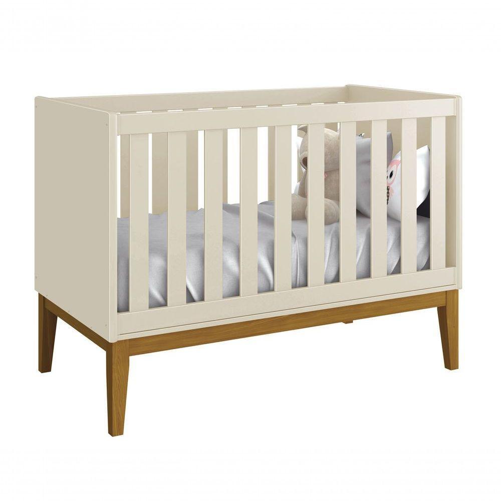 Jogo De Quarto Para Bebê Classic New Areia Fosco Com Madeira - Moveisaqui - 4