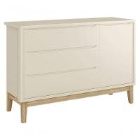 Jogo De Quarto Para Bebê Completo 3 Portas Classic New Areia Fosco Com Natural - Reller - 5