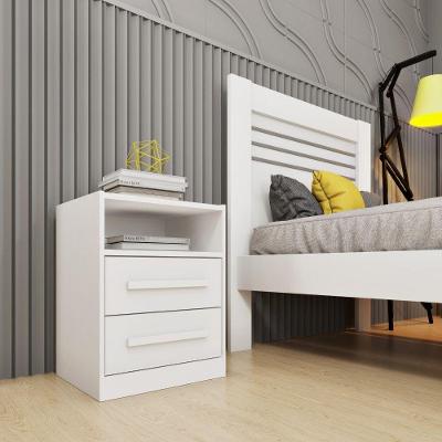 Mesa De Cabeceira Barcelona 2 Gavetas Tcil Neve