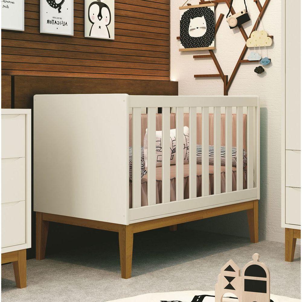 Berço Americano Classic New Areia Fosco Com Madeira - Reller - 2