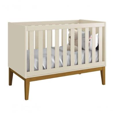 Berço Americano Classic New Areia Fosco Com Madeira - Reller