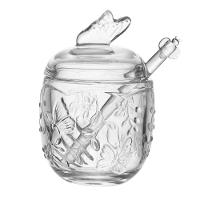 Kit Queijeira + Manteigueira + Meleira + Açucareiro De Cristal New Butterfly Lyor - 5