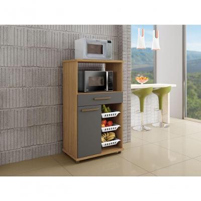 Armário De Cozinha Com Fruteira Fortaleza Arte Móveis Cinamomo/grafite