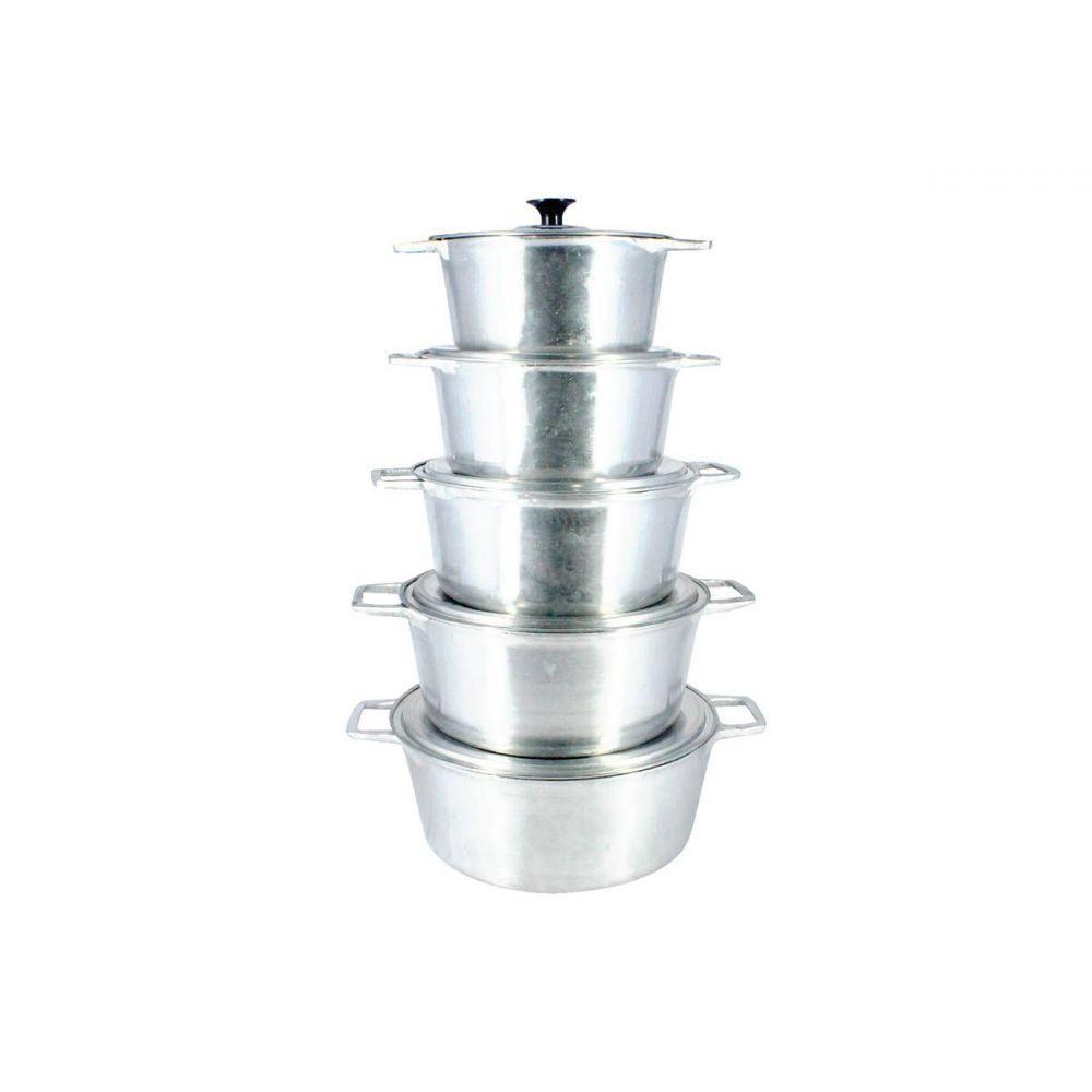 Jogo Caçarolas Panela Polida Alça Alumínio Fundido 16 a 24 - 2