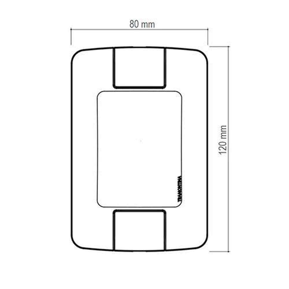 Espelho 4x2 2 Módulos Juntos Linha Aria Tramontina - Sku 21651 - 2