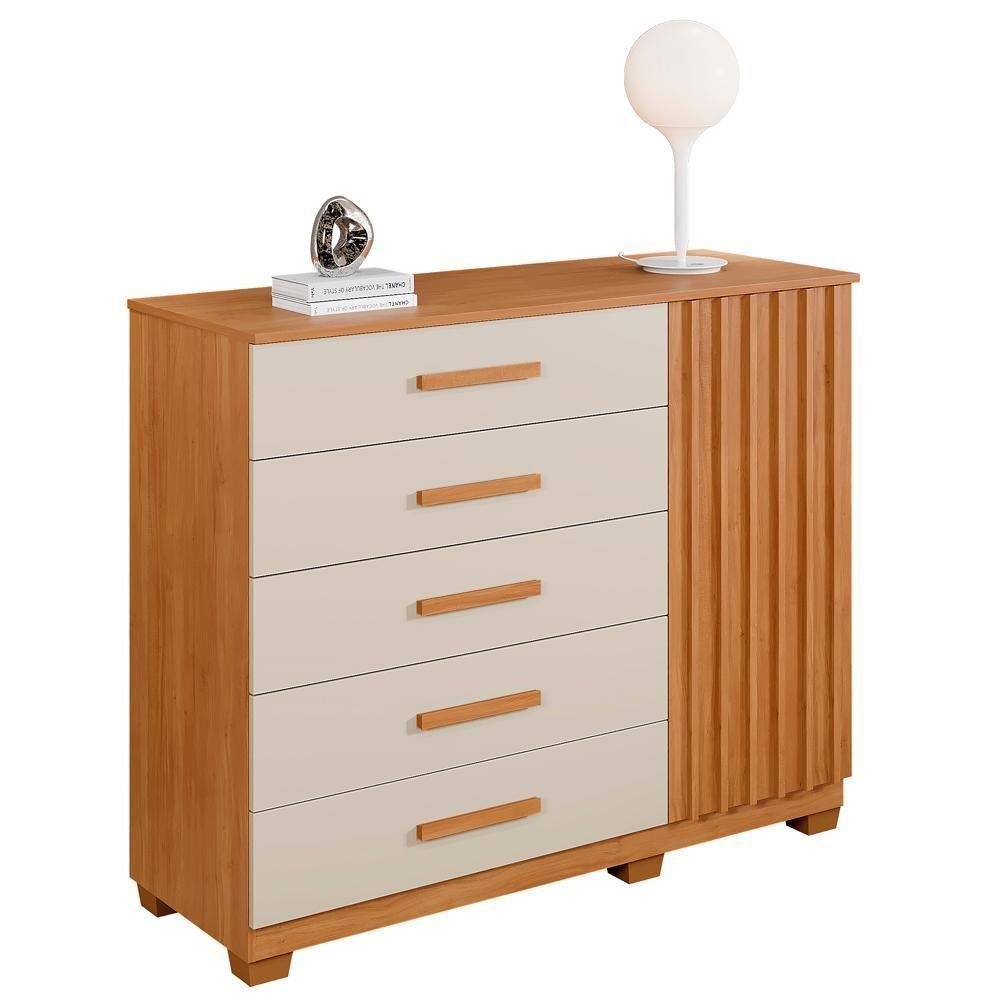 Cômoda Tóquio 5 Gavetas E 1 Porta Ripada Cin/off - 2