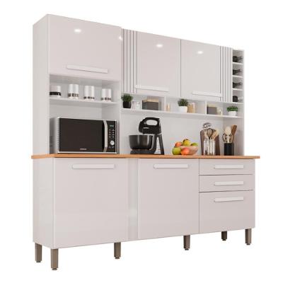 Cozinha 6 Portas 2 Gavetas Amanda - Tudo De Móveis Branco Neve