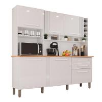 Cozinha 6 Portas 2 Gavetas Amanda - Tudo De Móveis Branco Neve - 1