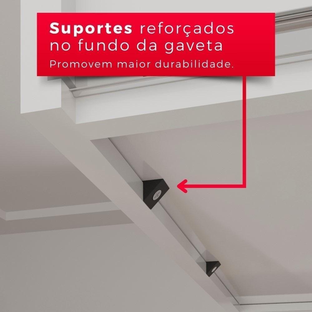 Guarda-roupa Casal 100% Mdf 8 Portas E 4 Gavetas Herrera Com Espelho Branco - 5