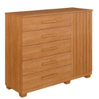 Cômoda Tóquio 5 Gavetas E 1 Porta Ripada Cinamomo - 2