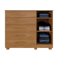 Cômoda Tóquio 5 Gavetas E 1 Porta Ripada Cinamomo - 3