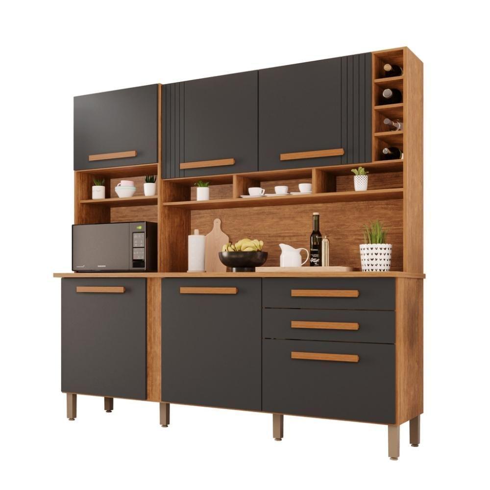 Cozinha 6 Portas 2 Gavetas ágata - Tudo De Móveis Branco Neve - 1