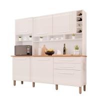 Cozinha 6 Portas 2 Gavetas ágata - Tudo De Móveis Branco Neve - 8